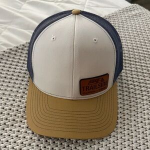 SOLD Trailside White and Tan Trucker Hat